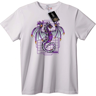 NOONEBRAND Тениска Кибер Дракон - XS, White