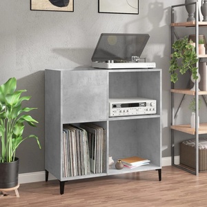 vidaXL Шкаф за грамофонни плочи сив 84, 5x38x89 см инженерно дърво (832001)