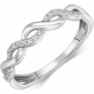 Sofia Diamonds zlatý prepletaný prsteň s diamantmi AUAYMJ04G0P H I