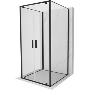 Mexen Exo-BR Duo 3S душ кабина тристенна, отваряема 120 x 120 cm, прозрачна, черна (8182-120-120-70-00-3S)