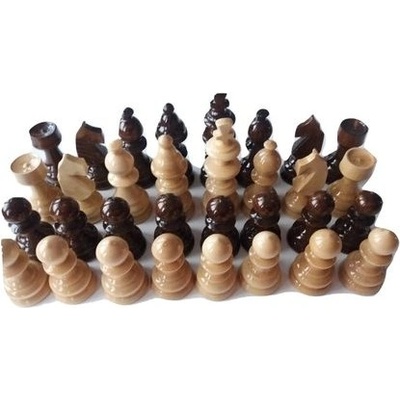 Нов ръчно изработен дървен комплект фигури за шах (_32928f0bb)