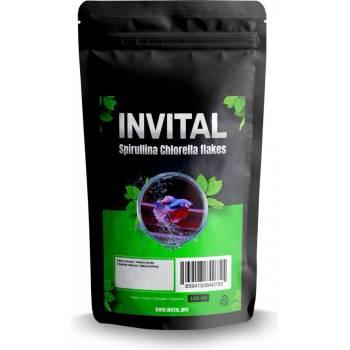 Invital Spirullina Chlorella flakes 100 ml