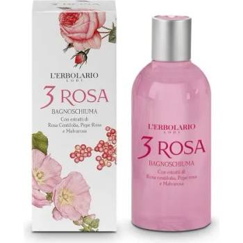Image 1 of L'Erbolario 3 Rosa Shower Gel - Пяна за вана и душ с екстракт от Многолистна роза, Розов пипер и Хибискус 250мл