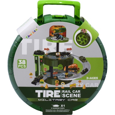 B-MAX Игрален комплект паркинг b-max - Военна техника, 38 части, асортимент (9253514)