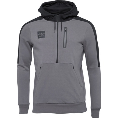 Umbro Terrace Half Zip Hoodie tmavo sivá