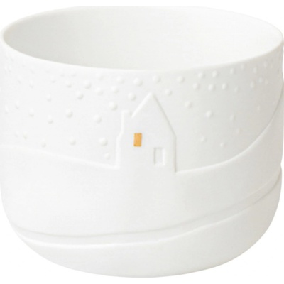 räder Porcelánový svícen na čajovou svíčku Footprints, bílá barva, porcelán