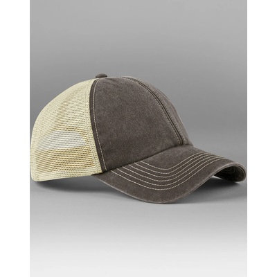 Beechfield B 672 Vintage Trucker 6 panelová COT530672al199-vintage bro Hnědá vintage/stone