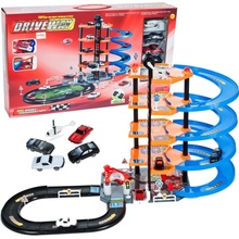 Majlo Toys parkovací garáž s výtahem a helikoptérou a 4 autíčka