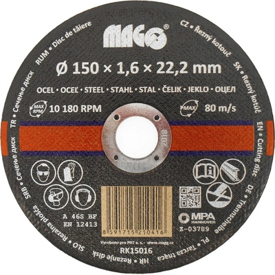 Magg Řezný kotouč 150 x 1,6 x 22,2 mm RK15016