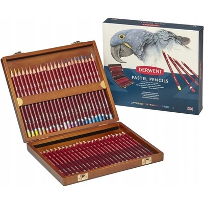 Derwent pastel pencil sada pastelů 48 ks v dřevěné kazetě