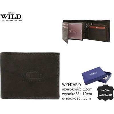 ALWAY WILD peněženka pánská AW-N5-MAL-0257 D.Brown kůže