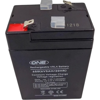 ONE Акумулаторна батерия ONE 6V 5Ah R+/L+ (AGM 6V5AH)