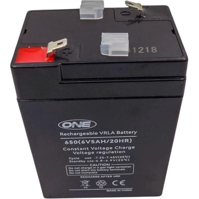 ONE Акумулаторна батерия ONE 6V 5Ah R+/L+ (AGM 6V5AH)