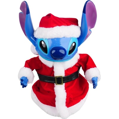 Disney Vianočné dekorácie Lilo&Stitch Stich v santovskom oblečku 32 cm