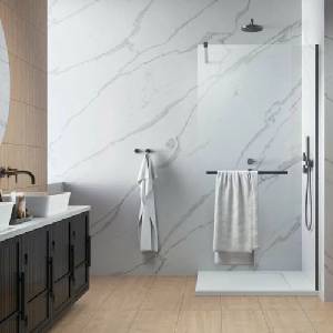 Radaway Душ кабина Radaway Modo New II с поставка за кърпи GunMetal, матово-прозрачна, 120 см, закалено стъкло 8 мм (389124-92-01W)
