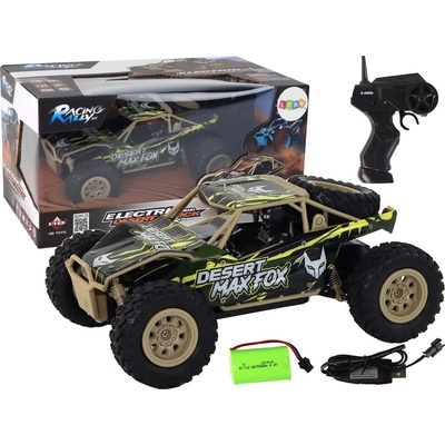 LeanToys Dálkově ovládané terénní auto R/C hnědo-zelená 1:24