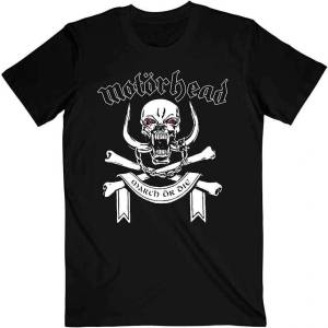 Motörhead March or Die Lyrics (Back Print) Black L Риза (MHEADTEE69MB03)