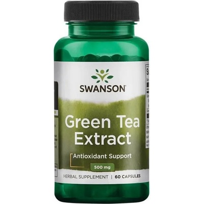 Swanson Green Tea Extract, 500 mg, 60 капсули, Swanson (SWH099)