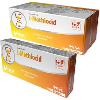 VetFood L-Methiocid - хранителна добавка, подпомагаща функционирането на отделителната система, за кучета и котки, 60 капсули - Полша