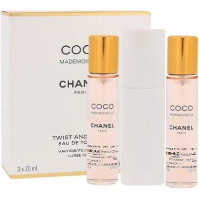 CHANEL Coco Mademoiselle 3x 20 ml 20 ml eau de toilette впръскване със завъртане за жени