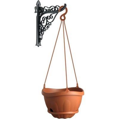 BAMA Závěsný květináč GONDOLA s konzolí, 28cm, terracotta