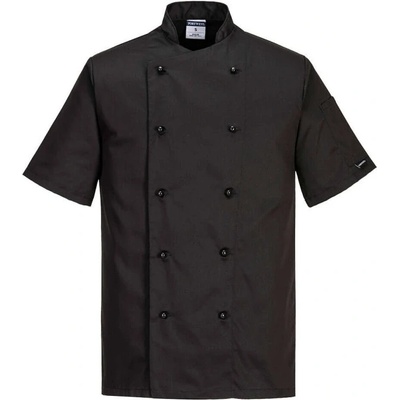 Portwest Kent Chefs C734 krátky rukáv čierny XS