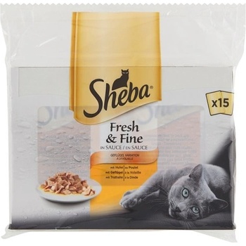 Sheba Fresh & Fine Drůbeží výběr ve šťávě 15 x 50 g