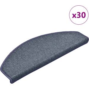 vidaXL Изтривалки за стълби, 30 бр. , 65x24x4 см, тъмносиви и сини, полукръгли, големи (3365759)