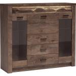 Bogdan Furniture Europe Витрина ниска Indianapolis I-8, тъмна пепел