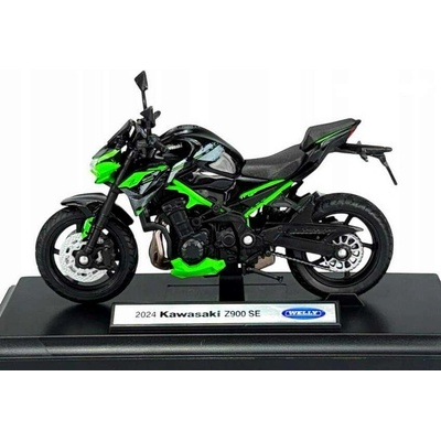 Welly Motocykl Kawasaki Z1000 model zelená 1:18