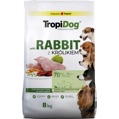 Tropidog Premium Adult s králíkem & rýží 8 kg