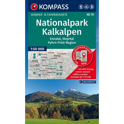 Nationalpark Kalkalpen, Ennstal, Steyrtal (Kompass – 70) - turistická mapa
