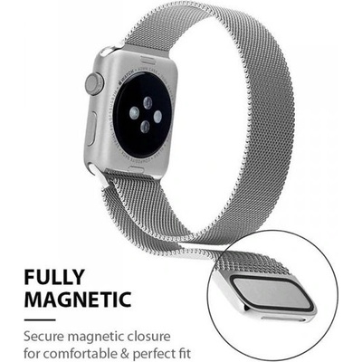 Crong Milano стоманена каишка за Apple Watch 38/40/41 мм, черна неръждаема стомана (CRG-40MST-BLK) (CRG-40MST-BLK)