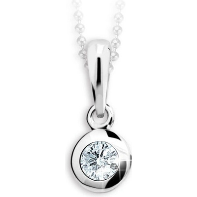 Danfil Dětský přívěsek C1537 z bílého zlata s kamínkem White