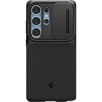 Spigen Калъф с Камерен Предпазител за Samsung S25 Ultra, Spigen Optik Armor Case, Черен (ACS08969)