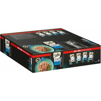 SHEBA multipack delikatesa v želé variace ryb 60 × 85 g