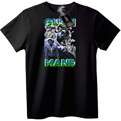 NOONEBRAND Тениска Gucci Mane - Уличен Стил - XS, Black
