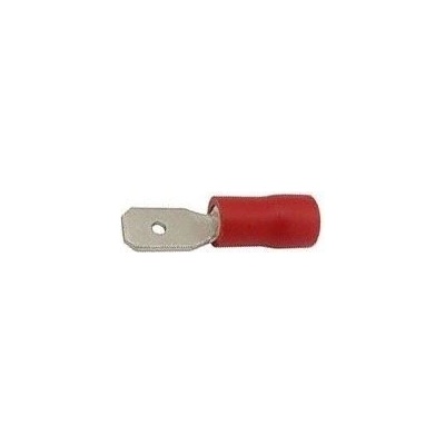 konektor 4,8mm 0,5-1,5 mm kolík izolovaný červený