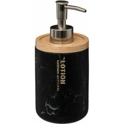 Dávkovač mýdla Léa černý moderní polyresin do koupelny 5five simply smart