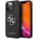 GUESS Saffiano 4G Metal Logo Leather Hard Case - дизайнерски кожен кейс за iPhone 13 Pro Max (черен)