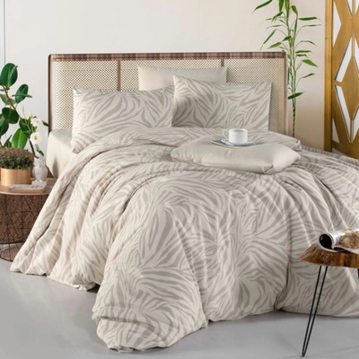 TiaHome Obliečky bavlna Belinda béžová 90x70 140x200