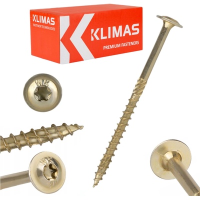 Vruty / Skrutky do dreva s tanierovou hlavou 6X300 mm - 100ks