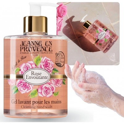 Jeanne en Provence mycí gel na ruce Podmanivá růže 500 ml