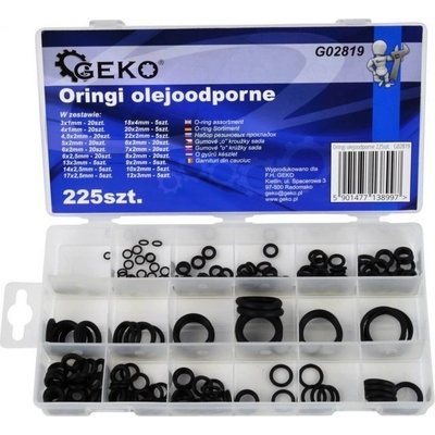 Sada těsnění o-kroužků odolných proti oleji 225ks GEKO, , , – Sleviste.cz