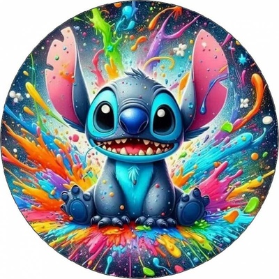 Jedlý papír Stitch a barvičky 19,5cm - Magic – Zboží Mobilmania
