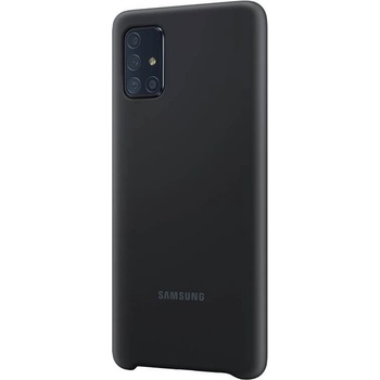 Samsung Silicone Cover EF-PA715TBEGEU - оригинален силиконов кейс за Samsung Galaxy A71 (черен)