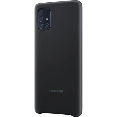 Samsung Silicone Cover EF-PA715TBEGEU - оригинален силиконов кейс за Samsung Galaxy A71 (черен)