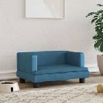vidaXL Кучешко легло синьо 60x40x30 см кадифе (171906)