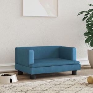 vidaXL Кучешко легло синьо 60x40x30 см кадифе (171906)