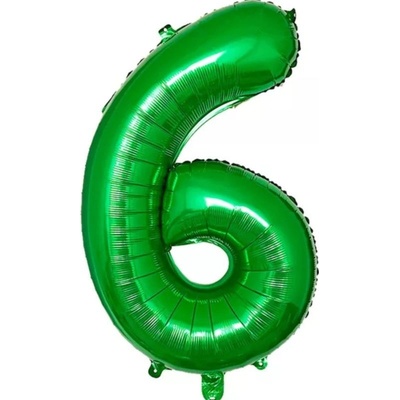 Godan Fóliový balónek B&C číslo 6 lahvově zelený 85 cm